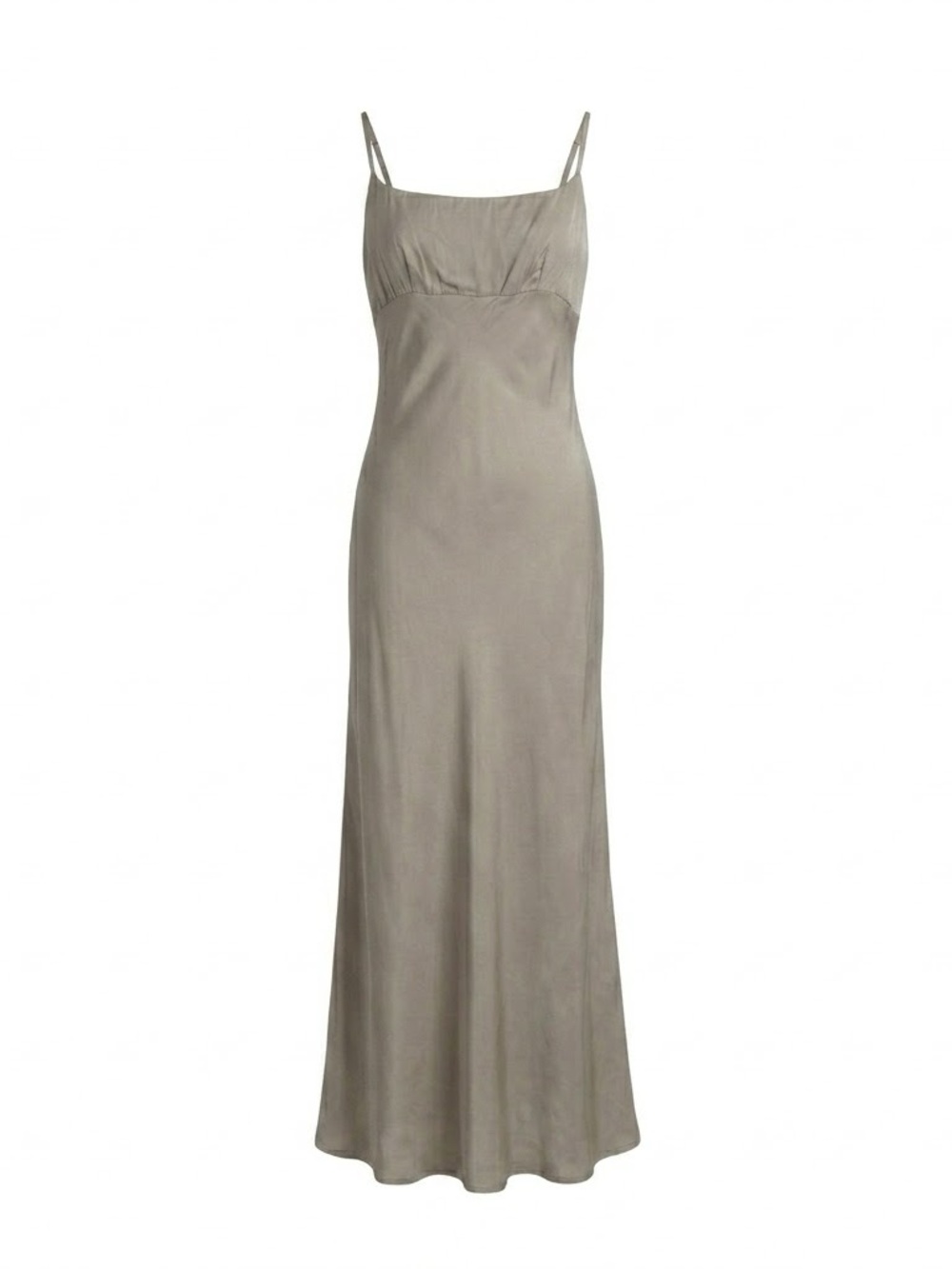 Rumored NWT Dove Gray Slinky Spaghetti Strap Midi Maxi Slip Dress Small